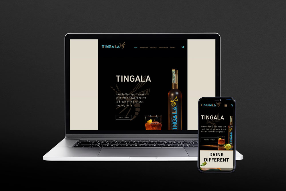 Tingala Spirits website by Mathew Wood.