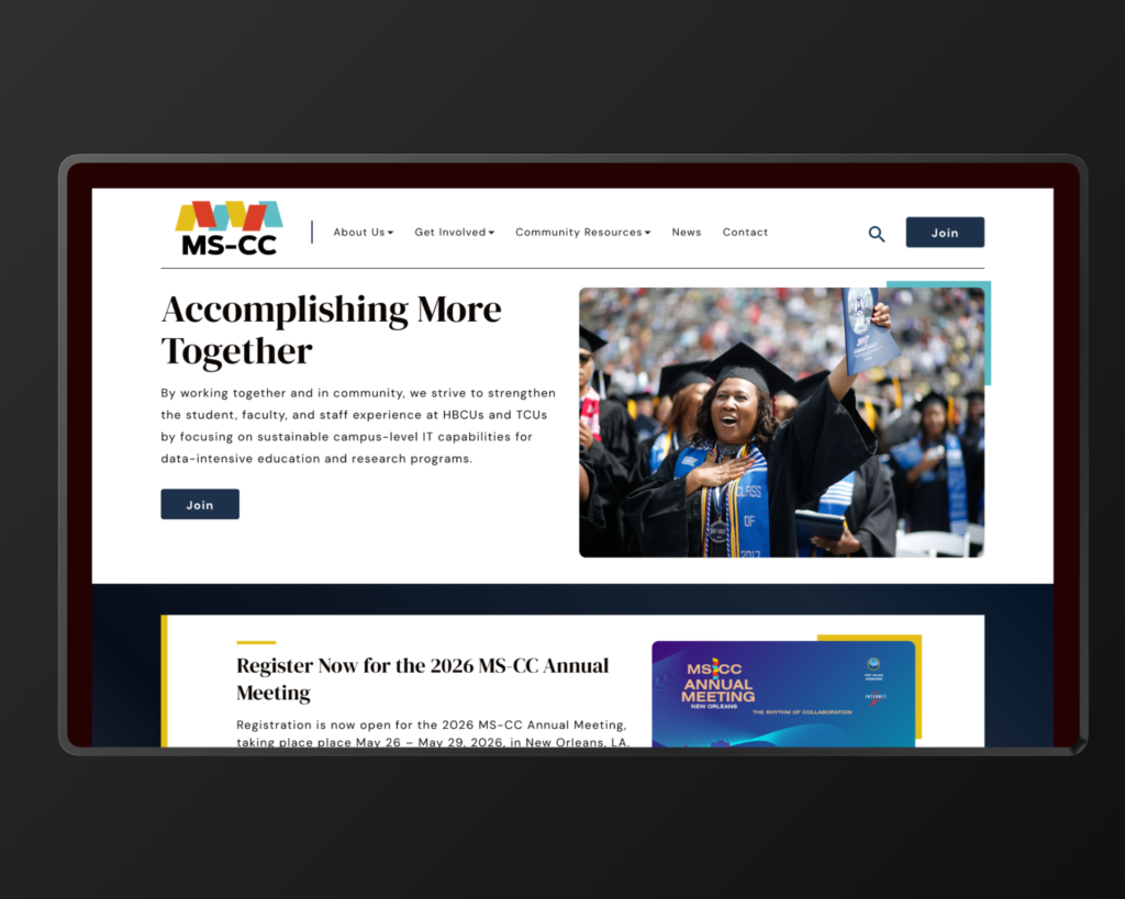 MS-CC site homepage.