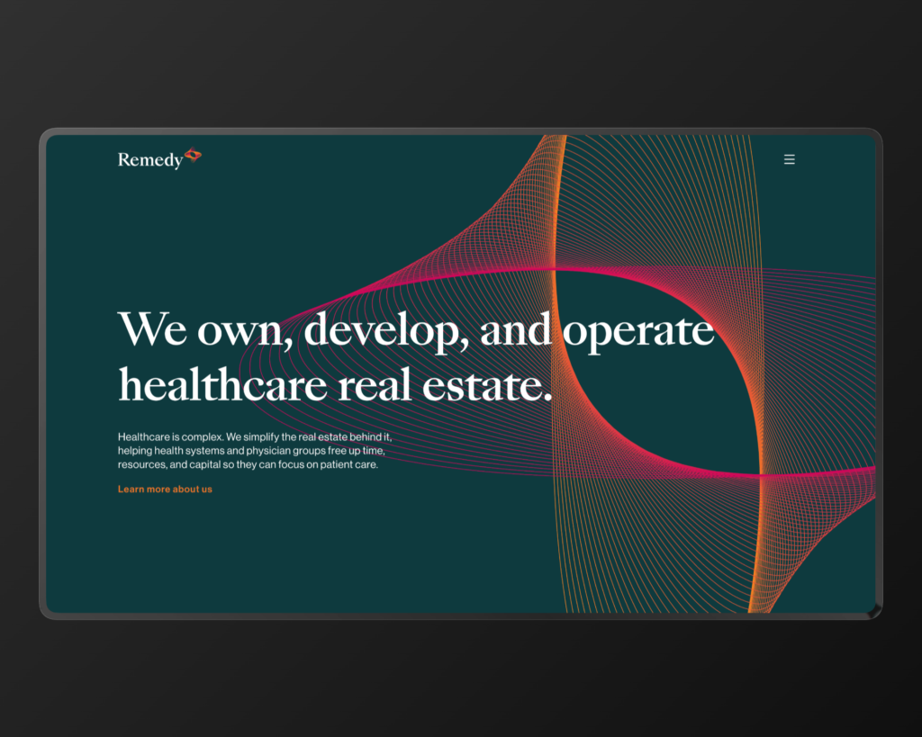 Remedy Medical Properties homepage.